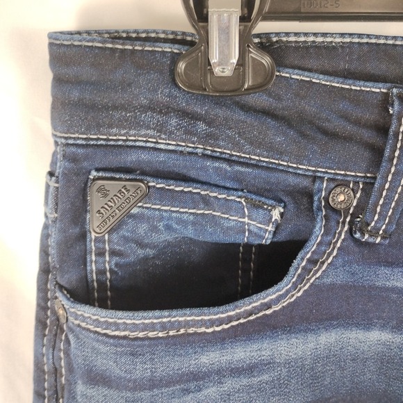 BKE Salvage Supply Co Mayhem Straight Jeans Men's 32 32x31 Regular Fit Dark Wash - Picture 7 of 16